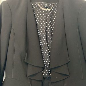 Drape front blazer